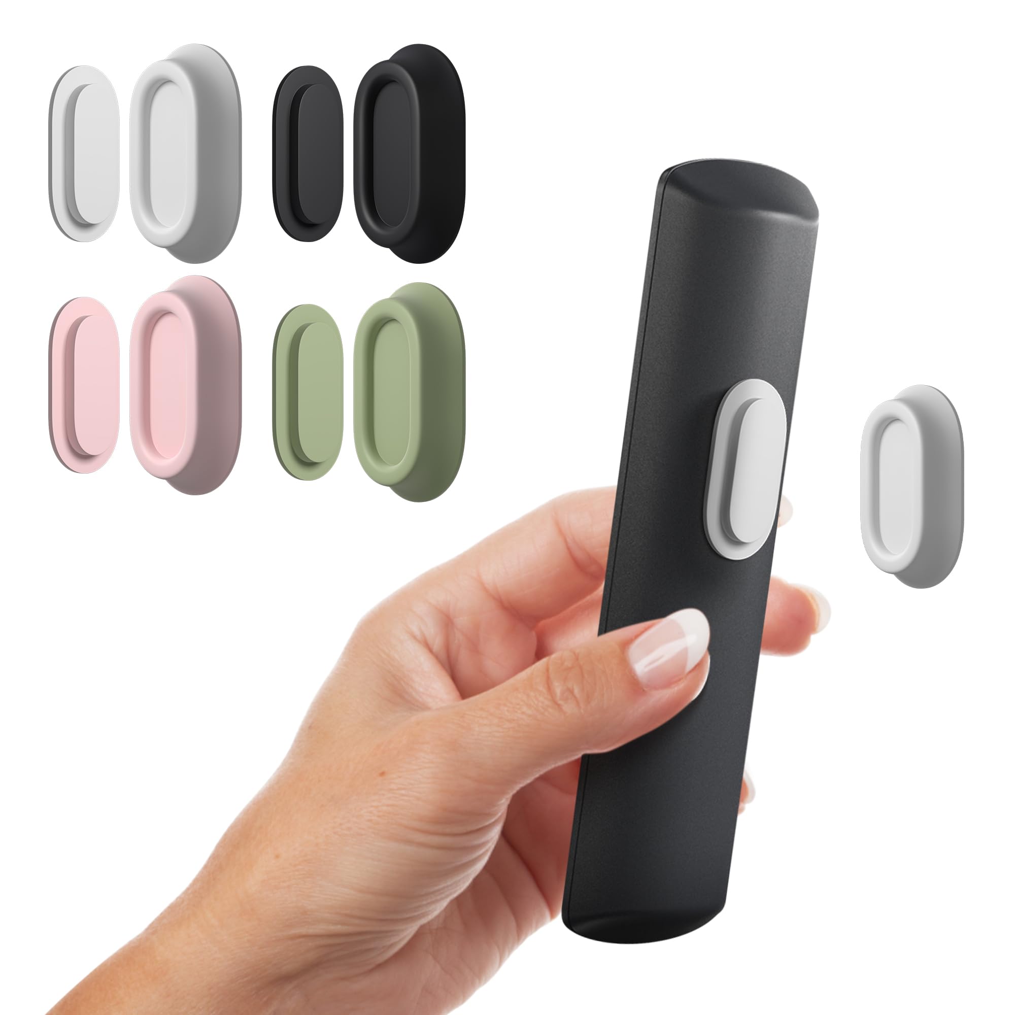 Nearockle 4 Pack Magnetic Remote Control Holder Wall Mount, Upgraded Silicone Remote Control Organizer Strong Adhesive Tv Remote