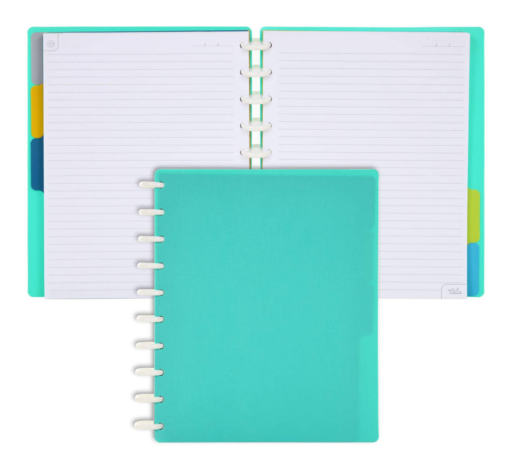 Talia Discbound Notebooks, Planner, Customizable, (Celestial Turquoise, Midsize (7.5In X 9.75In))