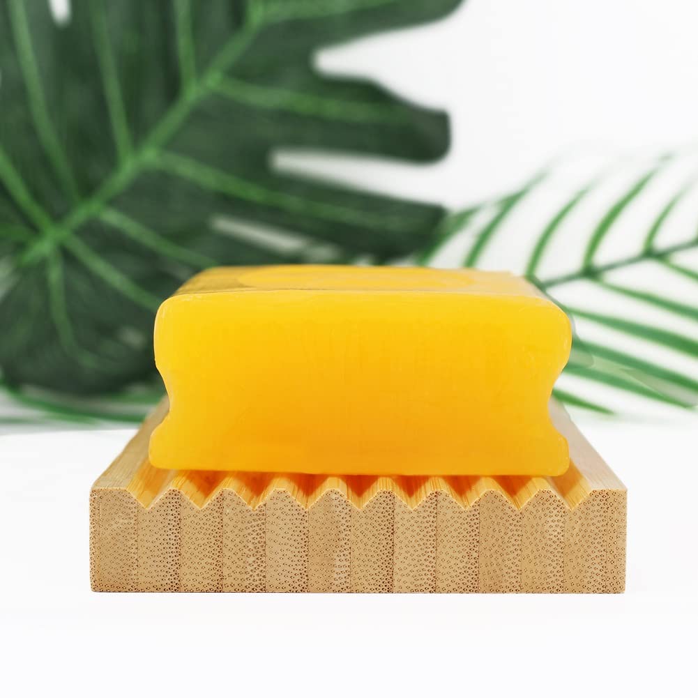 Bamboo Soap Dish Holder - Soap Saver - Natural Bamboo Wood Soap Dish With Drain Tray For Shower Bathroom Bathtub Kitchen Extend