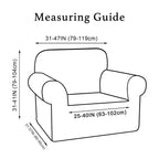 Turquoize Stretch Sofa Slipcover Chair Slipcover 1 Piece Chair Covers For Living Room Armchair Covers Slipcovers With Jacquard Fabric And Elastic Bottom Pet Furniture Protector (Armchair, Taupe)