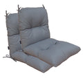 Bossima Outdoor Indoor High Back Chair Tufted Thick Cushions Comfort Replacement Patio Seating Cushions Set Of 2 Olefin Deep Gre