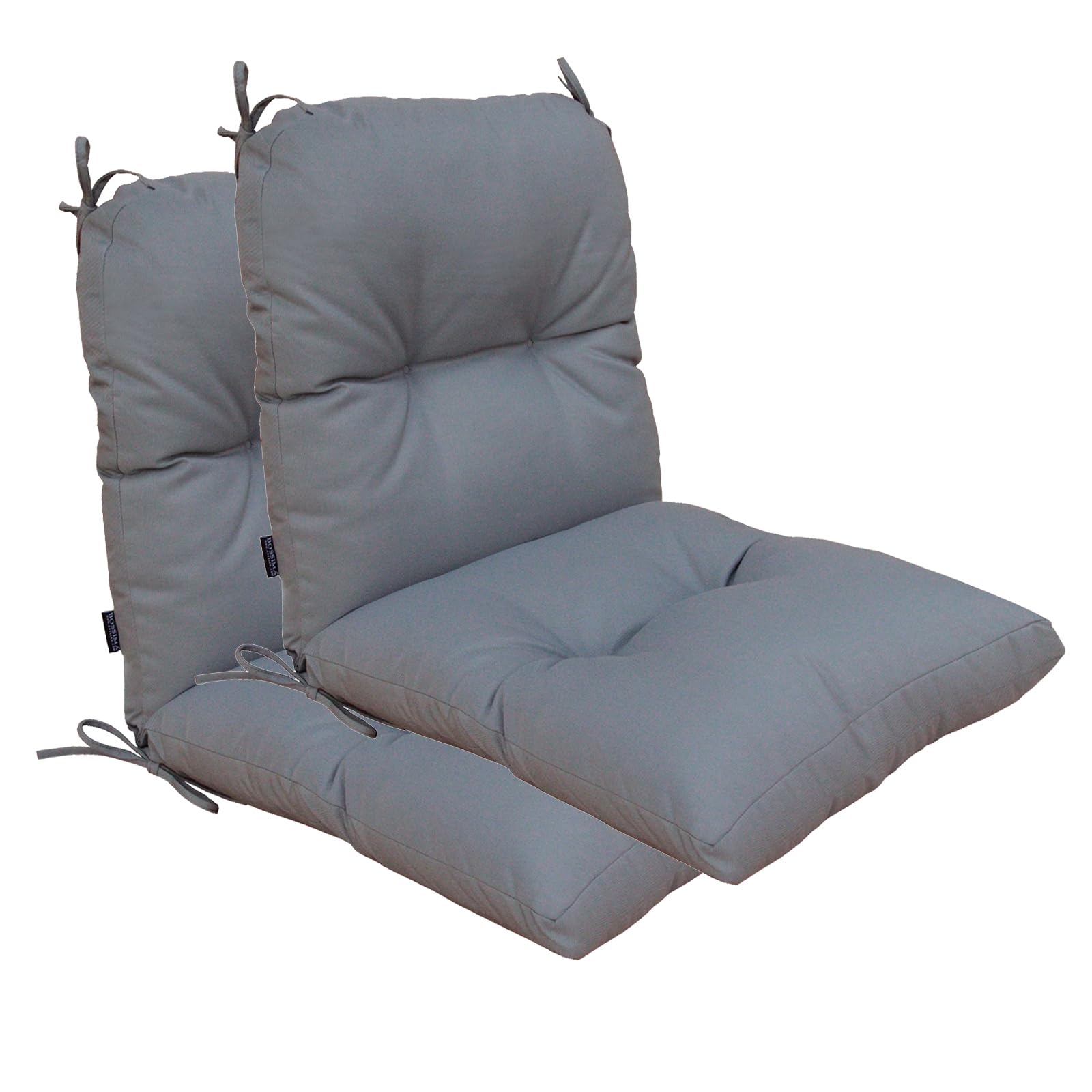 Bossima Outdoor Indoor High Back Chair Tufted Thick Cushions Comfort Replacement Patio Seating Cushions Set Of 2 Olefin Deep Gre
