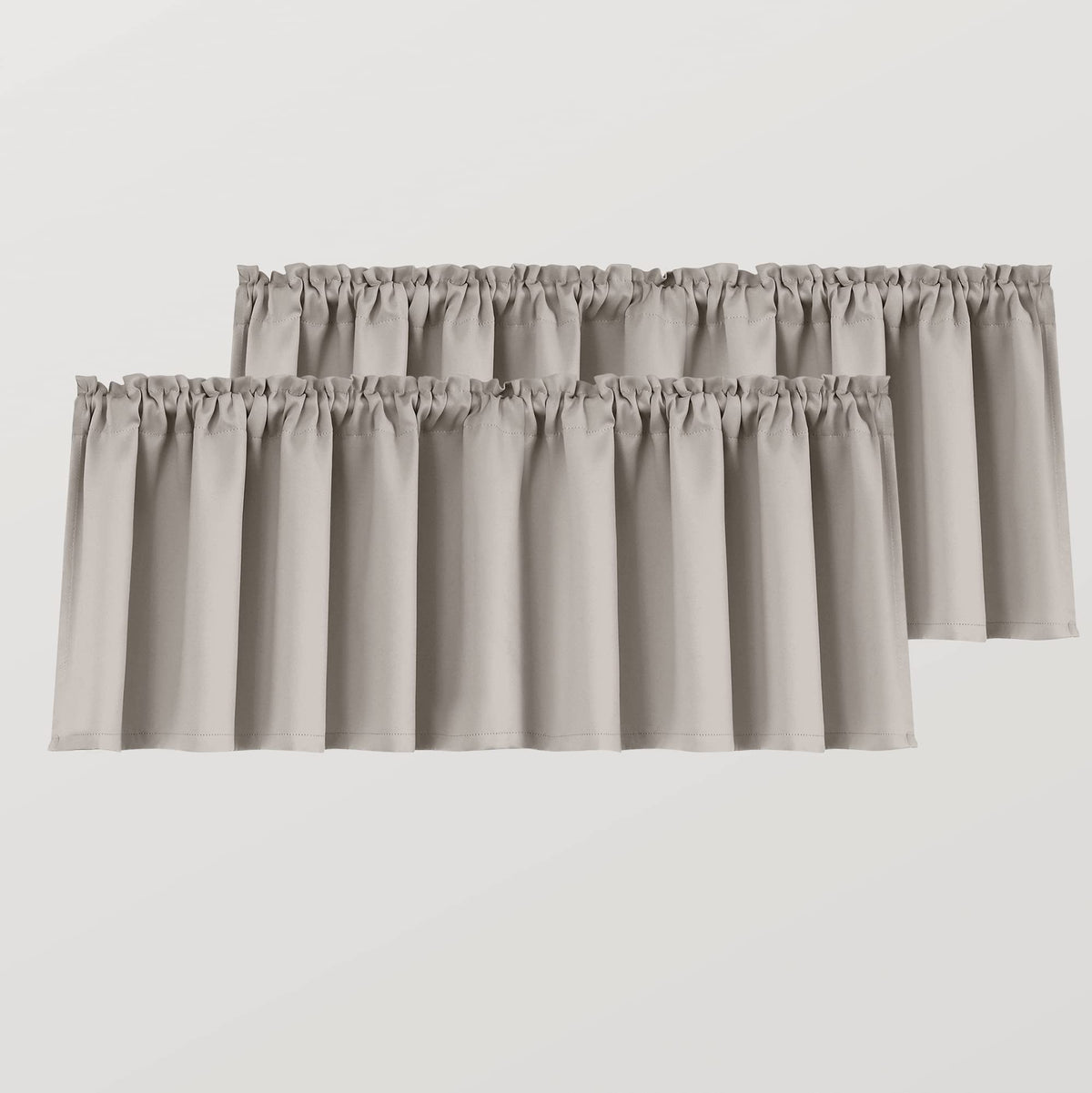 Mrs.Naturall Taupe Valances for Windows 36x16 Inches Long