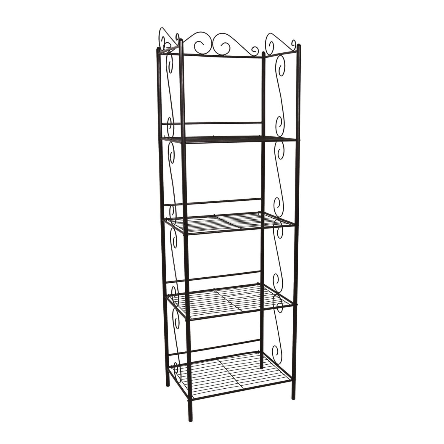 Monarch Specialties 2103 Bookshelf, Bookcase, Etagere, 4 Tier, Office, Bedroom, Metal, Brown, Traditional Bookcase-70 H/Copper, 22' L x 15.25' W x 70' H