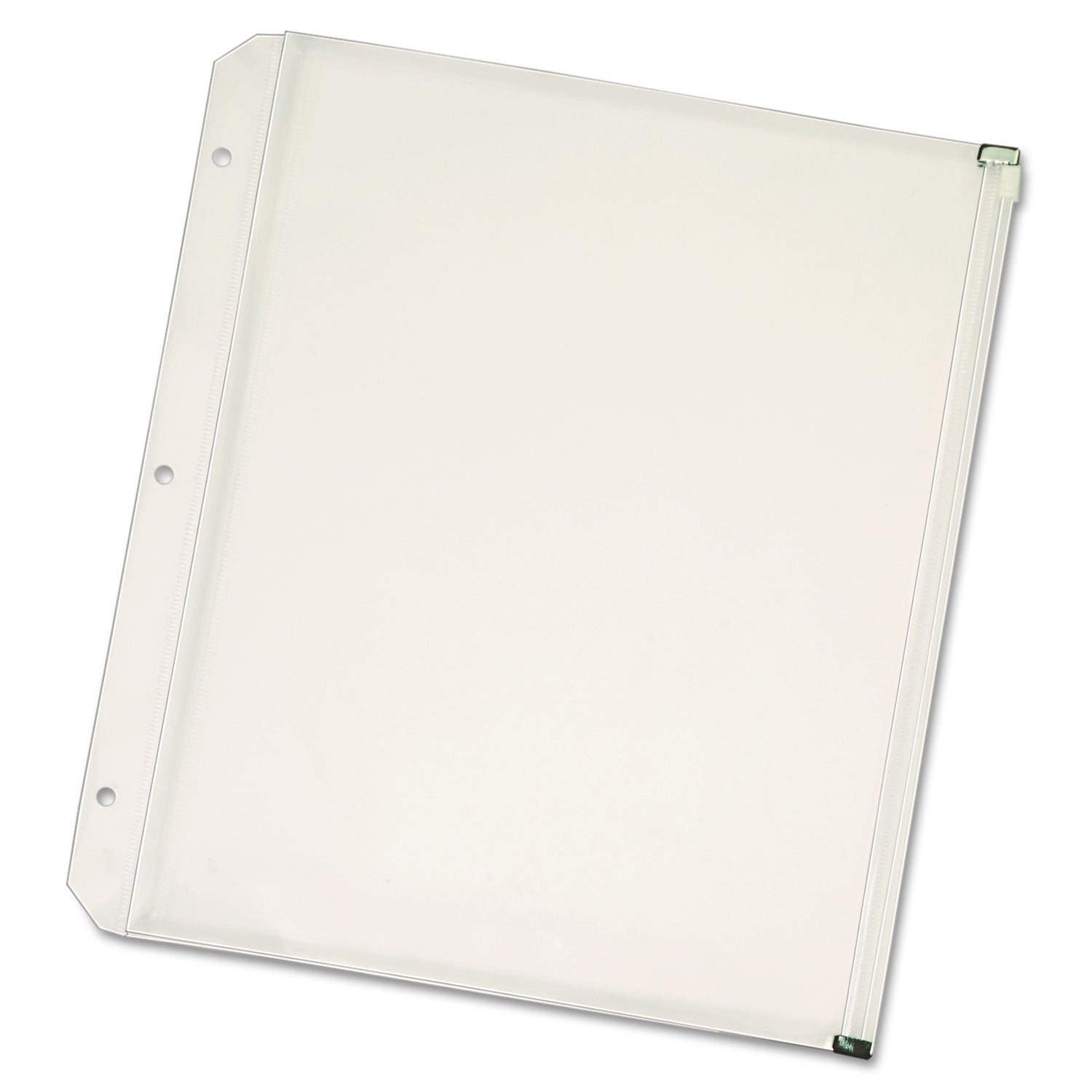 Zippered Binder Pockets, 14X1X11, Clear, 3 Pockets/Pack