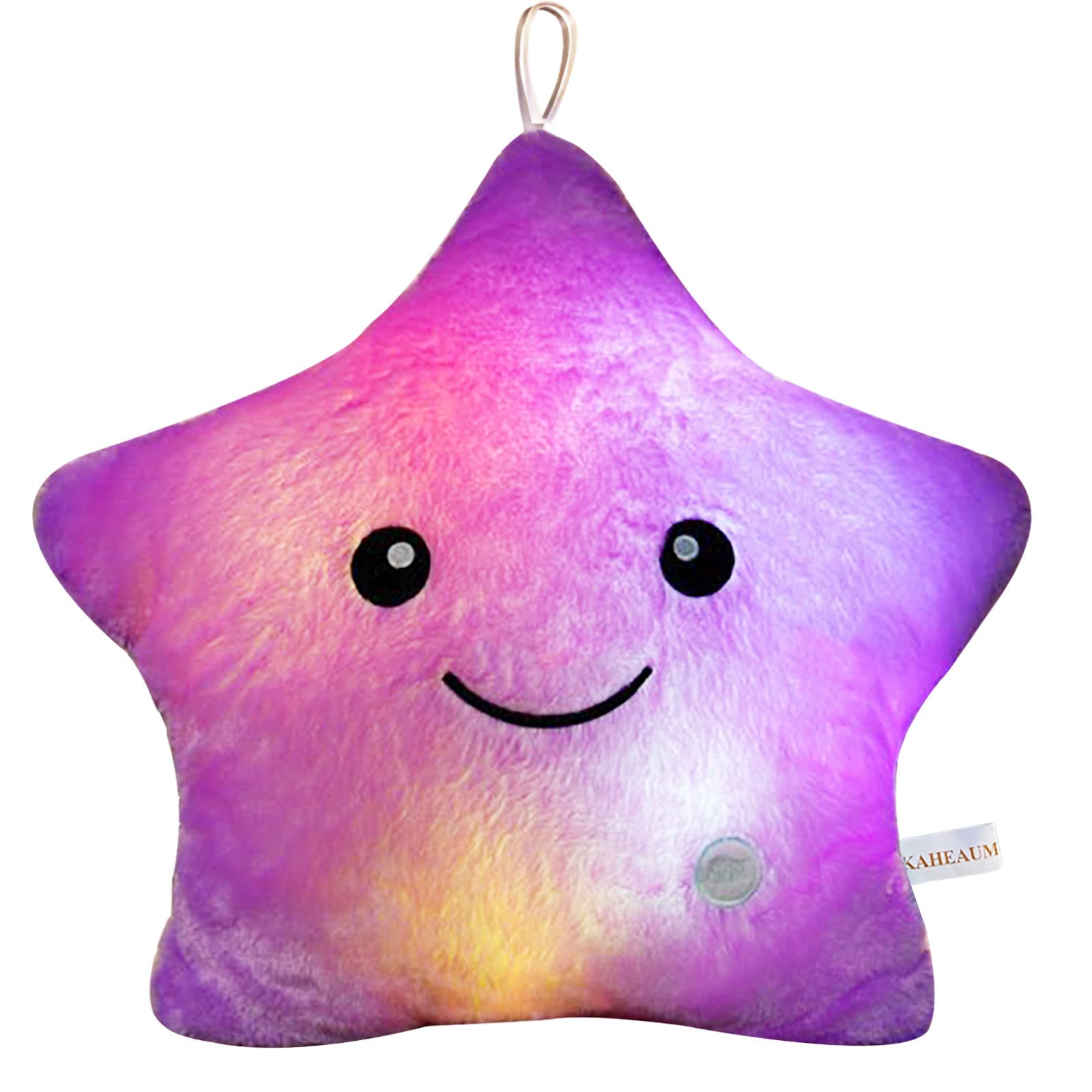 Kaheaum Twinkle Twinkle Little Star Pillow,Cute Plush Pillows For Kids Pillows Decorative Led Light Up Night Toy And Glow Pillow