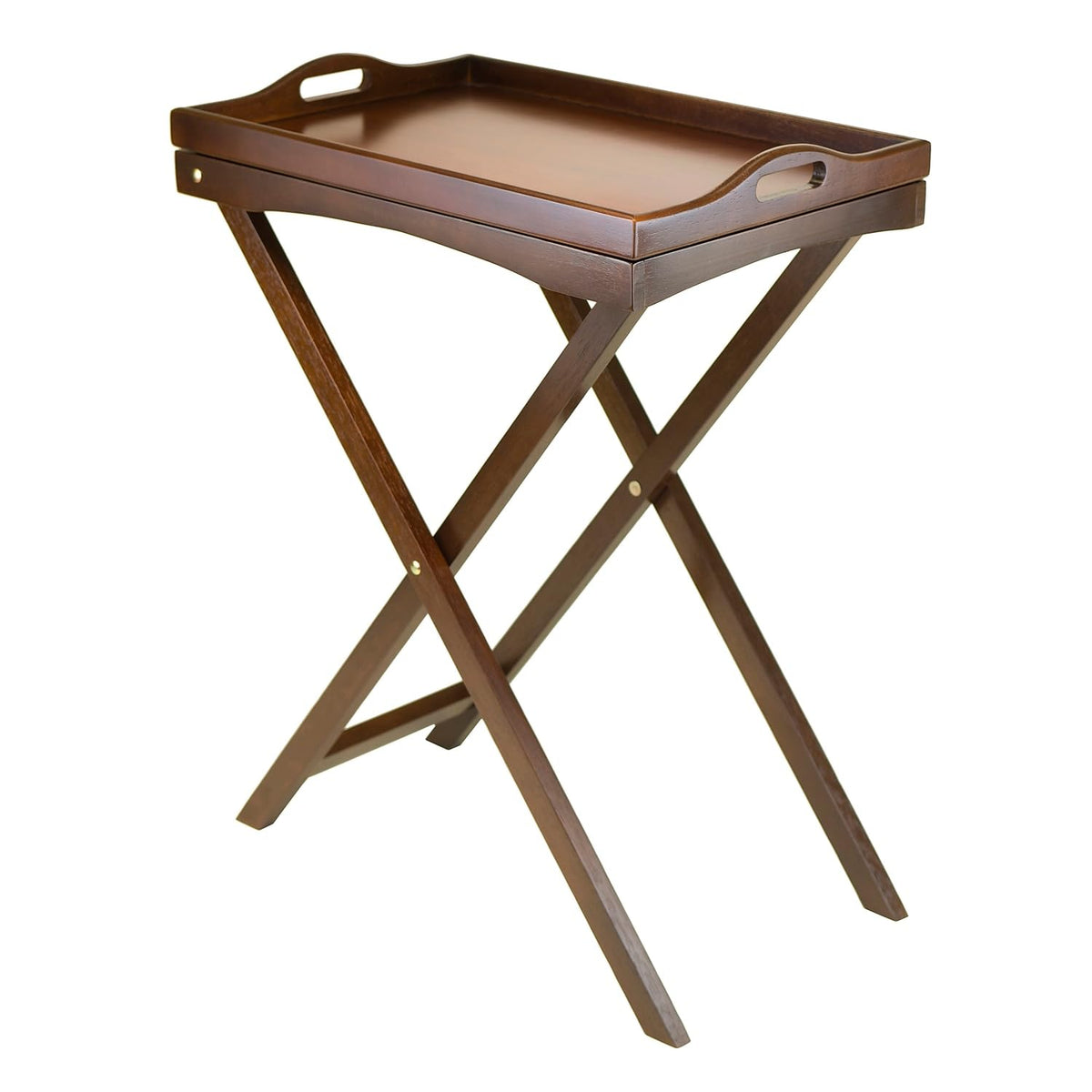 Winsome 94422 Folding Butler Tray Table, Antique Walnut