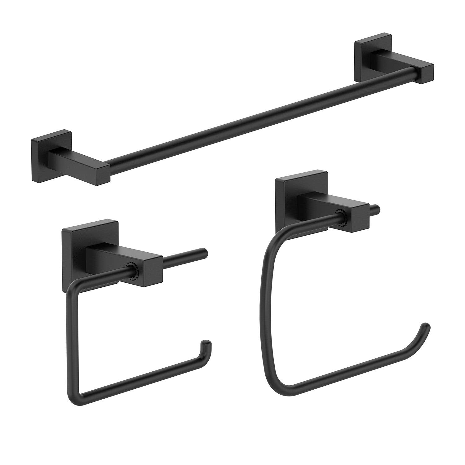 Symmons 36AC3BUNDLEMB Duro 3-Piece Wall-Mounted Bathroom Hardware Set in Matte Black