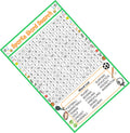 Fitness Theme Sports Word Search Game 30 Cards with Solution Sheet Kitty Party Time Based Puzzle Activity Game