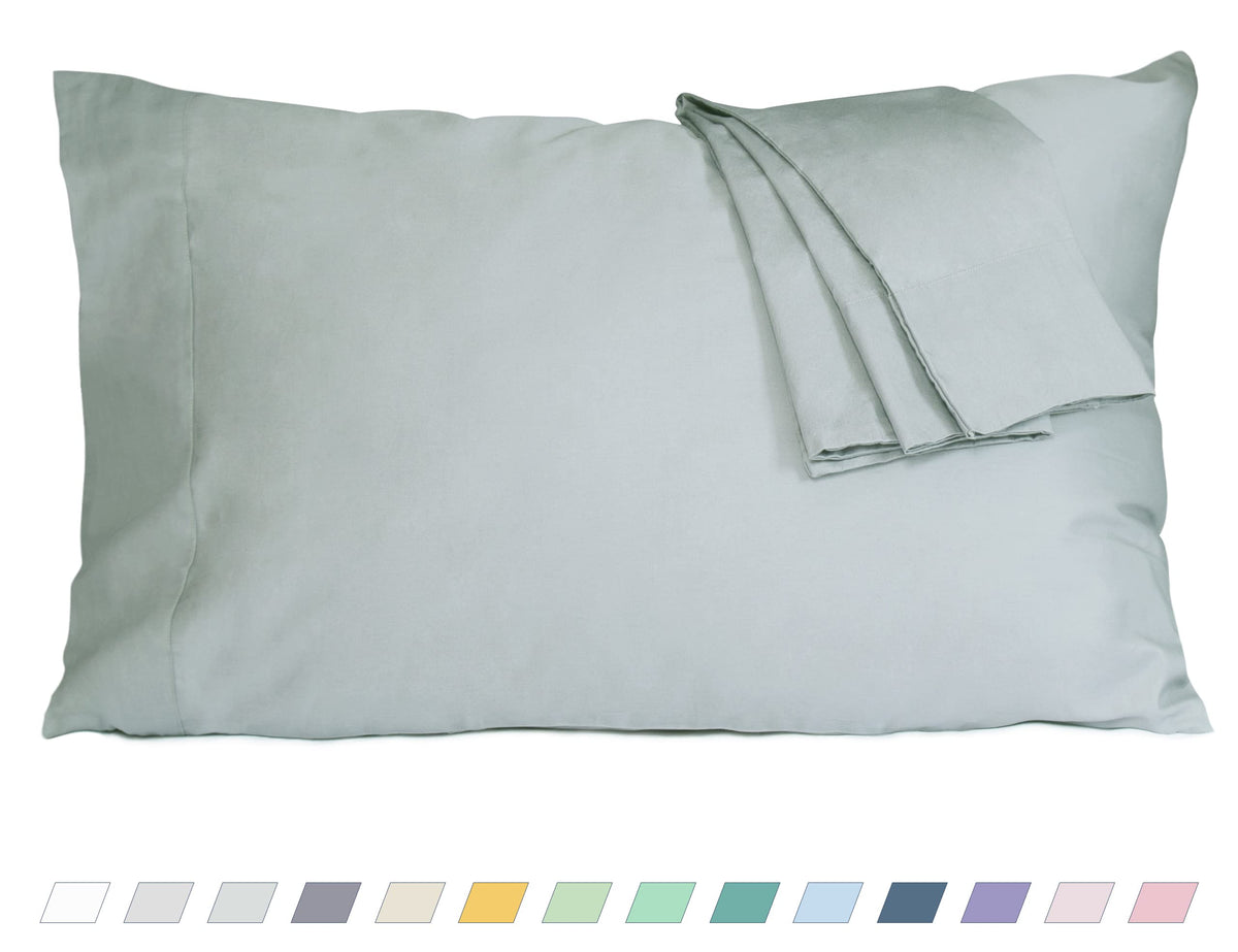 Cotton Pillow Cases Standard Size, 20 By 30 Inches Queen Pillowcases, Gray Pillow Cases Set Of 2, Pillow Cases Queen Cotton Perc