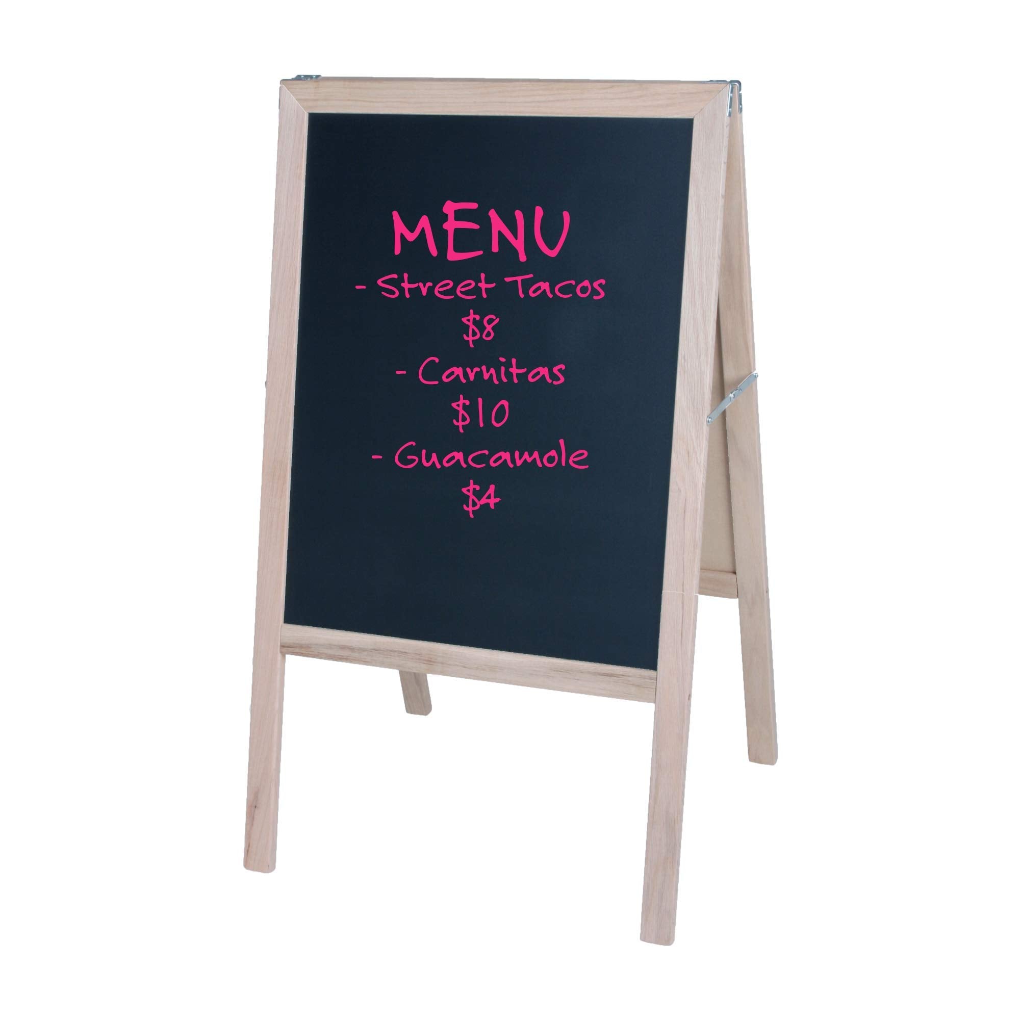 Flipside Products Marquee Easel, Natural Hardwood, Double-Sided Black Chalkboard, Menus, Announcements, Restaurants, Coffee Shop