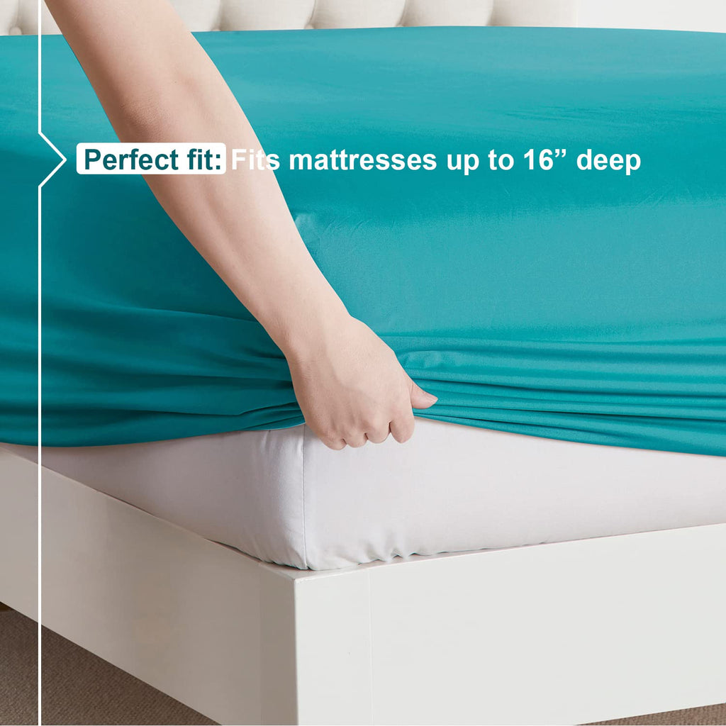 Nestl Split King Sheets For Adjustable Beds - 5 Piece Split King Sheets Set, Deep Pocket, Hotel Luxury, Extra Soft, Breathable A
