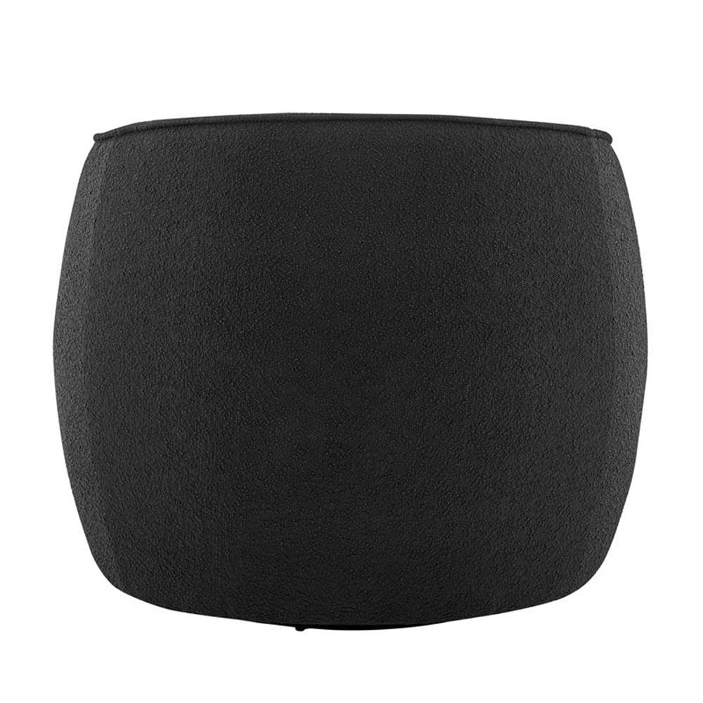 npd furniture and more Steward Fabric Swivel, Boucle Black Accent Chair