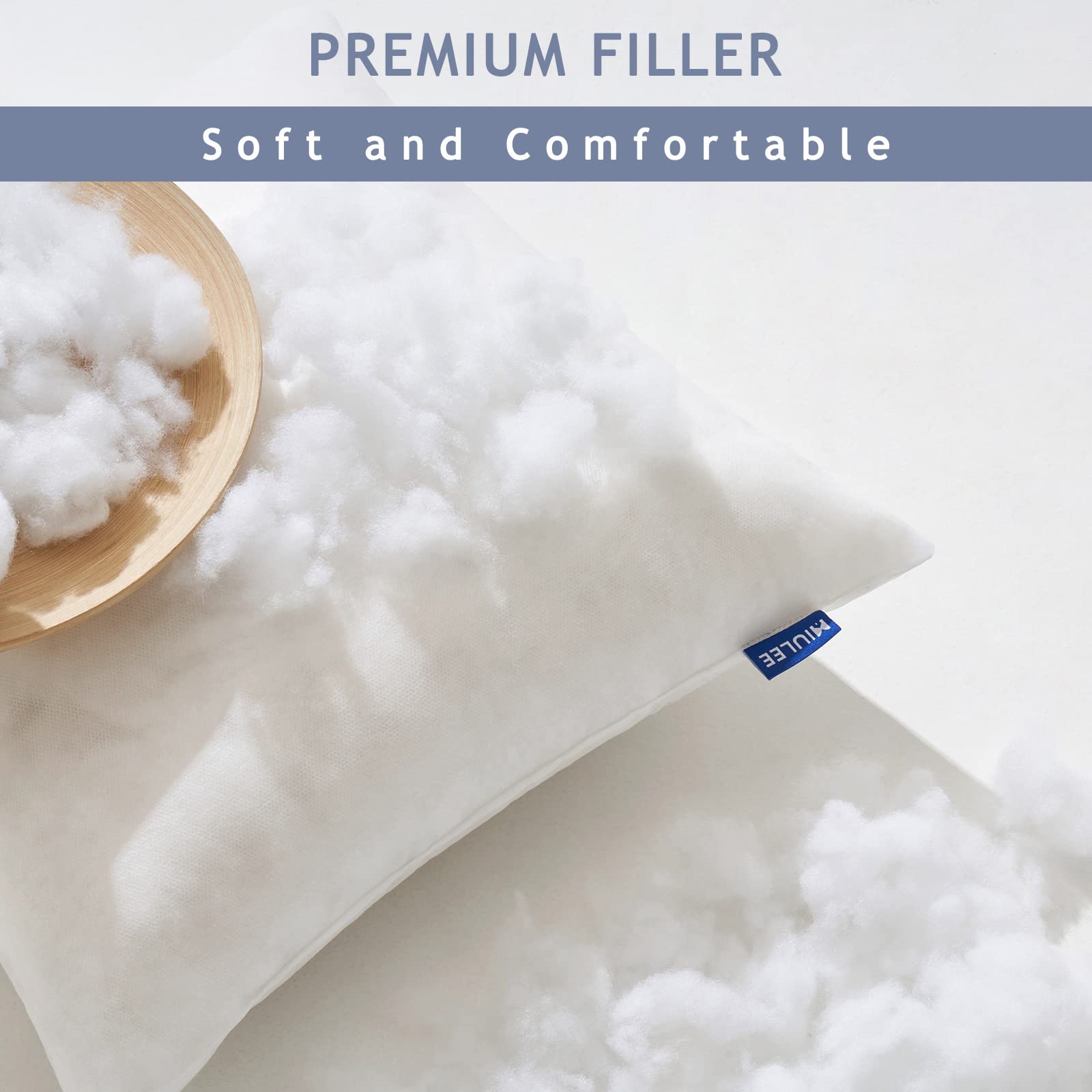 Miulee 16X26 Pillow Inserts Set Of 2, Rectangle Decorative Throw Pillow Premium Fluffy Lumbar Pillow Forms Sham Stuffer For Living Room Sofa Couch Bed