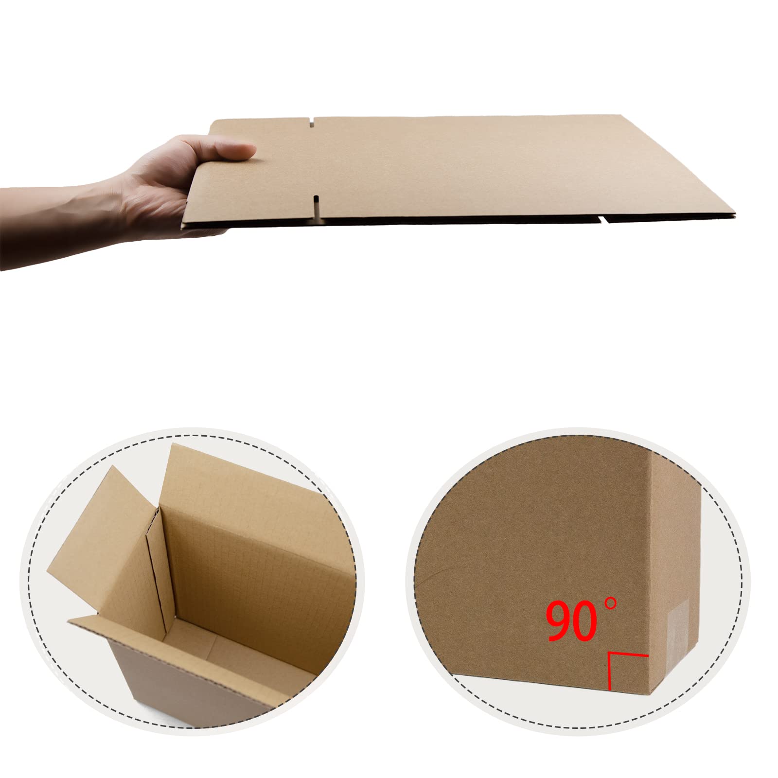 Sodissa 12X9X4 Inches Shipping Boxes, Brown Corrugated Cardboard Boxes For Small Bussiness, 25 Pack