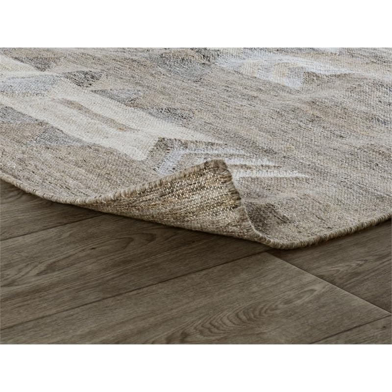 Kosas Home Alpena 108 X 144 Transitional Polyester Fabric Area Rug In Gray