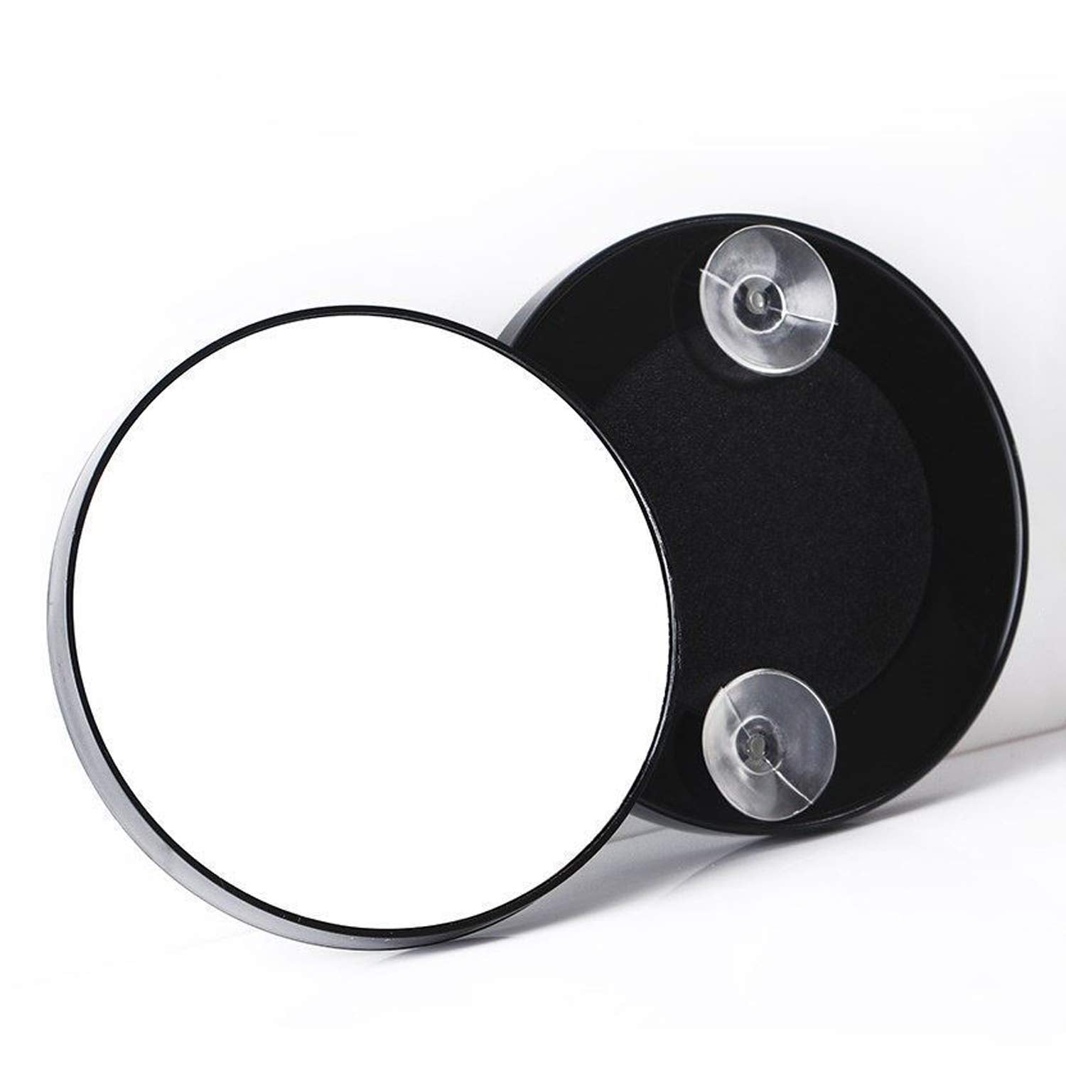 REVEL   12X Magnifying Makeup Mirror, Portable Round Hand Mirror with 2 Suction Cups for Wall Mounting, Use for Makeup Applicati