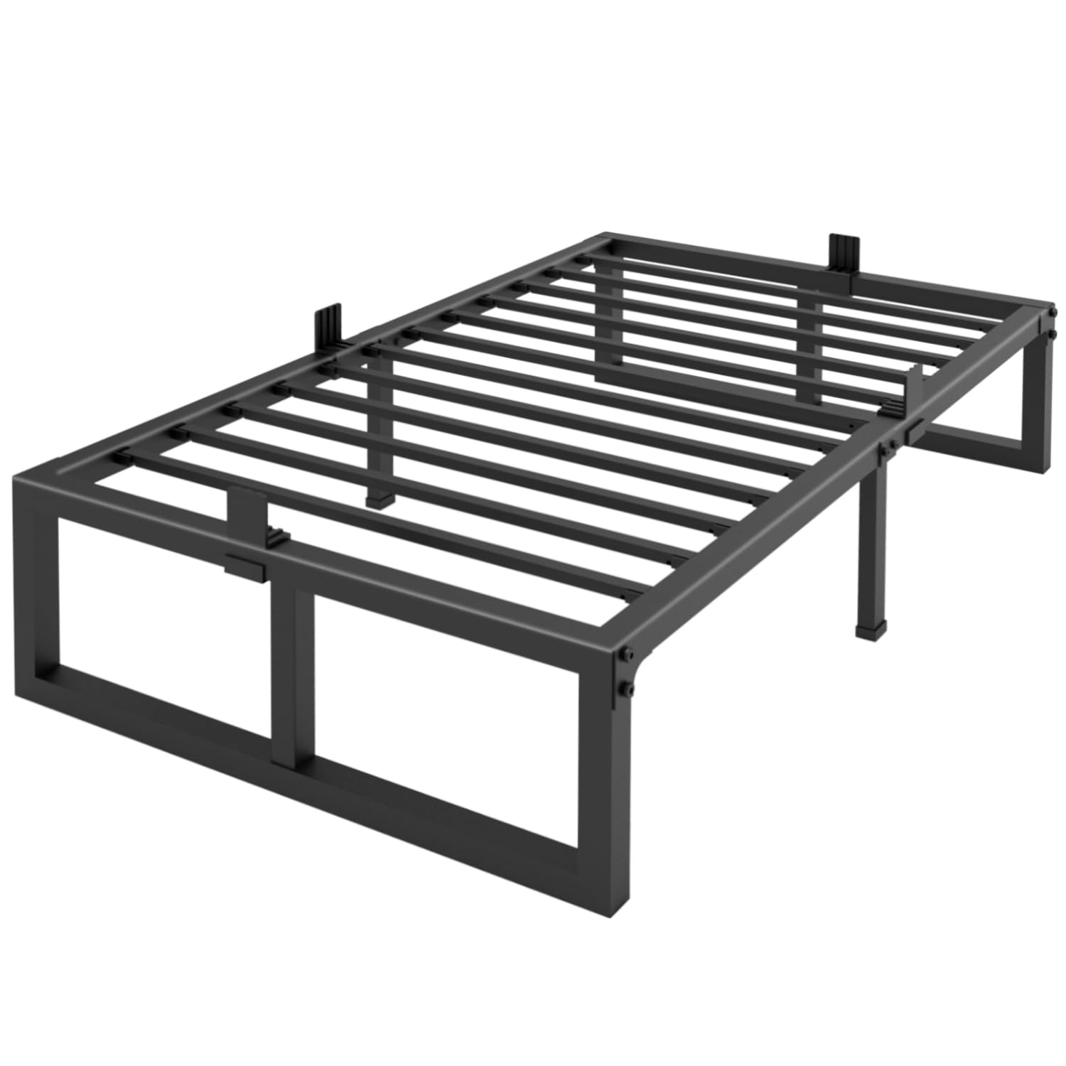 Yitong Angel Twin Xl Size Bed Frame, 14 Inch Heavy Duty Support 3500 Lbs Metal Platform, No Box Spring Needed/Noise Free/Non-Slip/Steel Slat Support/Easy Assembly