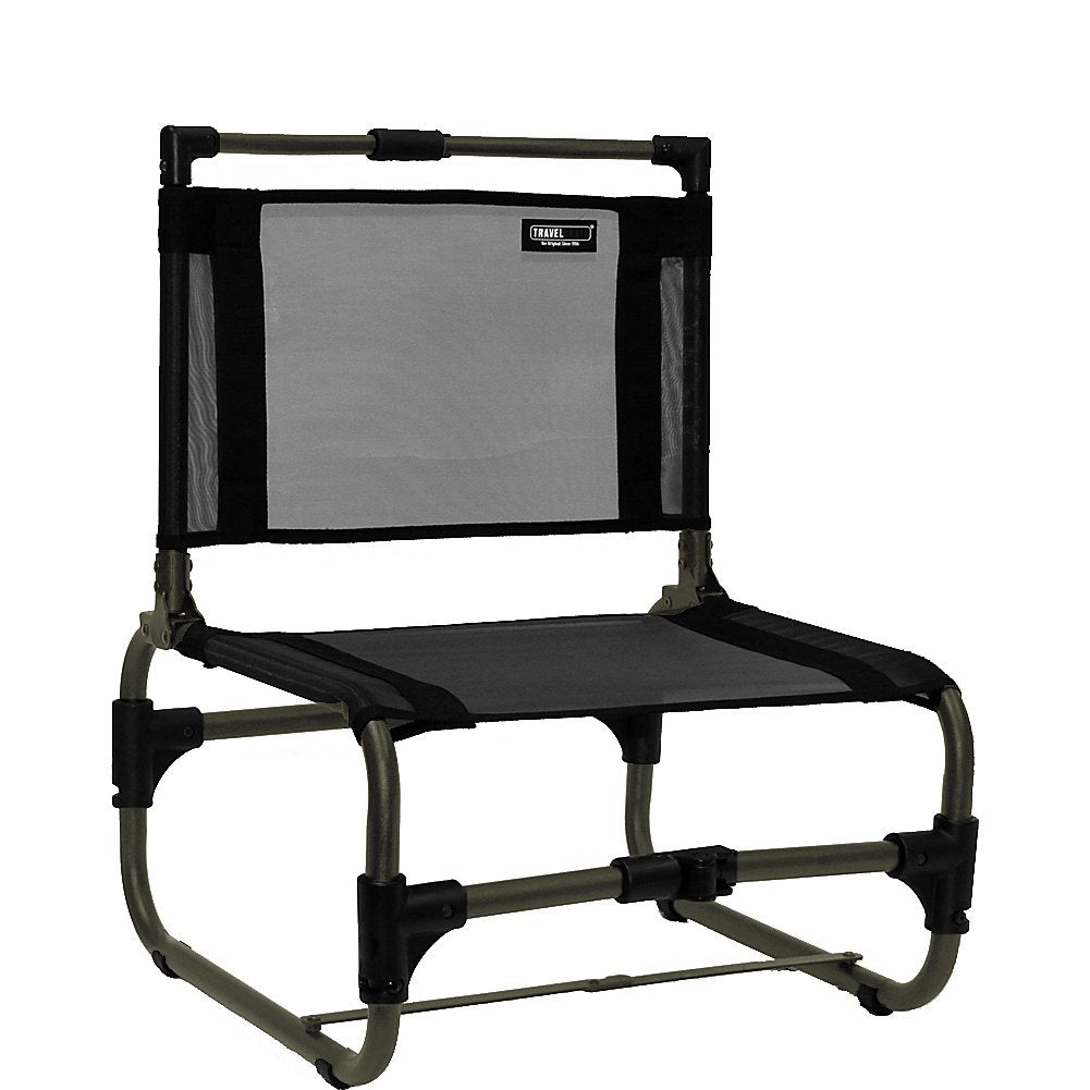 TravelChair Larry Chair Aluminum 169A, Low Seating, Portable Chair for Outdoor Adventures, Quick Drying Mesh Fabric, Lightweigh