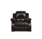 HomeRoots Leather Upholstery/Solid Wood Frame 36' X 38' X 40' Brown Chair