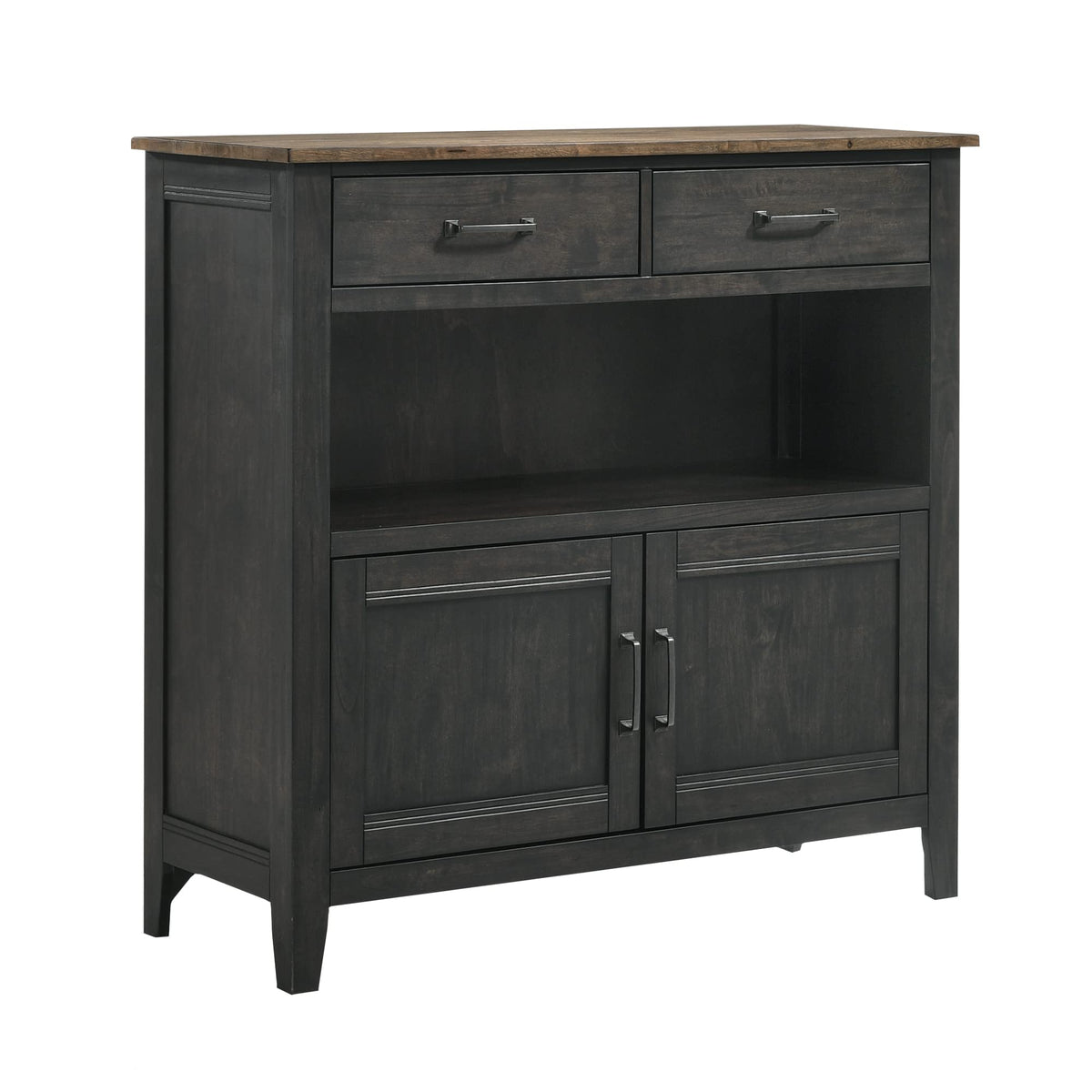 Intercon Harper 48&quot; Wide Sideboard with 2 Shelves and 2 Drawers, Brushed Brown & Pecan Furniture