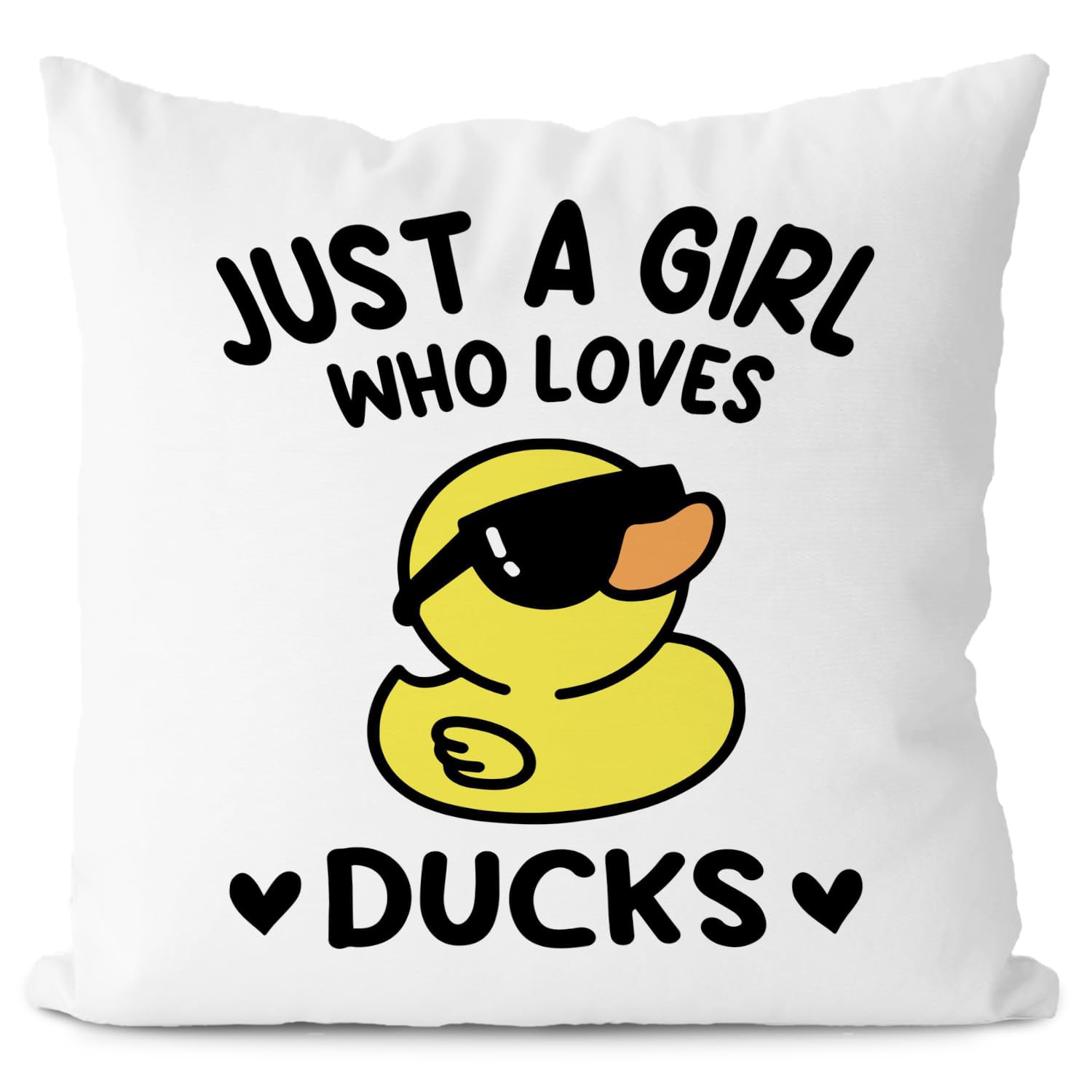 Keuspi Duck Pillow Covers 18X18, Ducks Gifts For Girls Duck Lovers, Cute Duck Gifts, Just A Girl Who Loves Ducks Pillow Case, Du