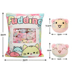 Jilpak Cat Plush Pillow, Cute Cat Plushies With Kitten Plush Doll, Removable Cat Stuffed Animals Throw Pillow, Kawaii Plushies C