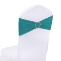Peomeise 25Pcs Turquoise Spandex Chair Sashes With Buckle Slider For Wedding, Party Decoration