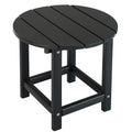 Lzrs Round Adirondack Side Table End Table, Outdoor Side Tables For Patio, Backyard,Pool, Indoor Companion, Easy Maintenance & Weather Resistant(Black)