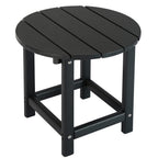 Lzrs Round Adirondack Side Table End Table, Outdoor Side Tables For Patio, Backyard,Pool, Indoor Companion, Easy Maintenance & Weather Resistant(Black)