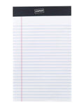 Staples Perforated Notepad, Narrow Ruled, White, 5' X 8', 12/Pack