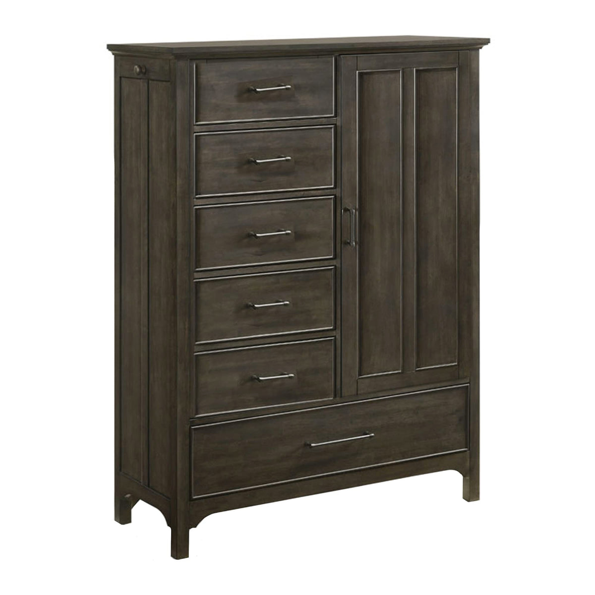 Intercon Hawthorne 46&quot; Wide Gentleman's Chest with 6 Drawers, Brushed Charcoal Furniture