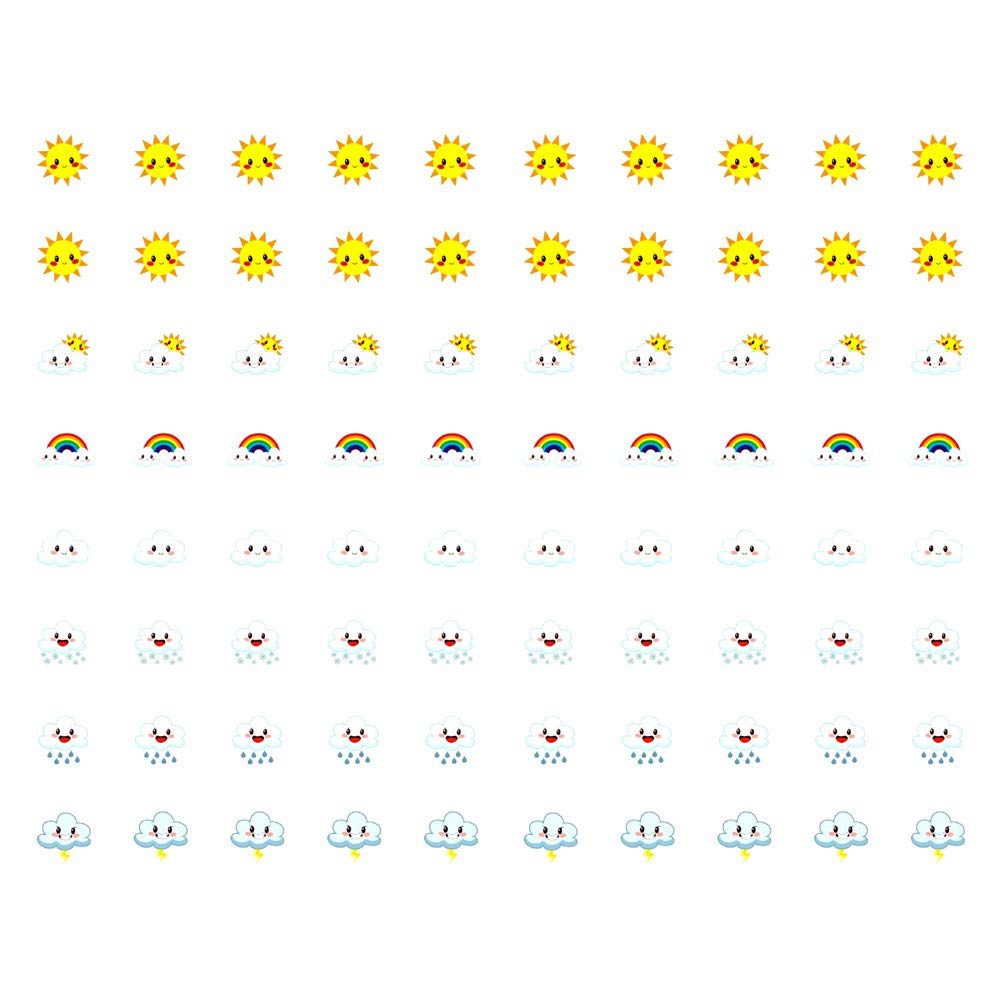 Seasonstorm Cute Weather Emoticon Aesthetic Diary Travel Journal Paper Stickers Scrapbooking Stationery School Office Art Suppli