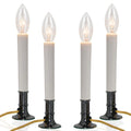 SUNSGNE Electric Christmas Window Candles with Nickel Plated Base, Electric Window Candle Lamp Lights Plug in Christmas Candle L