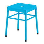 Safco Products 6604BU Steel Stool, 18", Blue