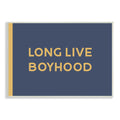 Stupell Industries Long Live Boyhood Children's Phrase Bold Yellow Blue Wall Plaque, 15 x 10
