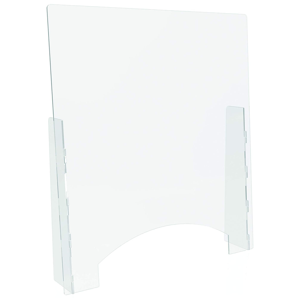 Counter Top Barrier With Pass Thru, 31.75&quot; X 6&quot; X 36&quot;, Acrylic, Clear, 2/Carton