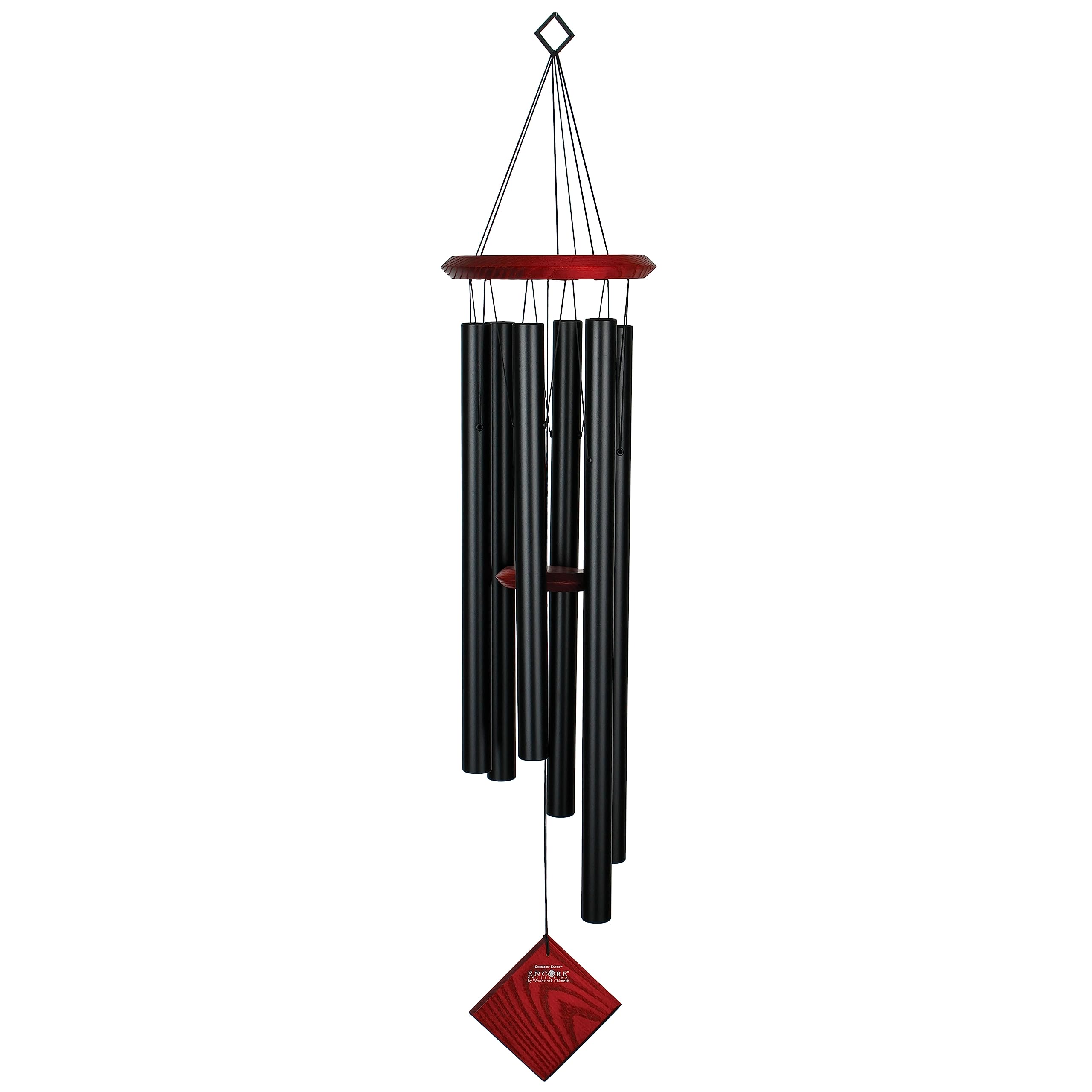 Woodstock Chimes Encore Collection, Chimes Of Earth, 37' Black Wind Chimes For Outdoor, Patio, Home Or Garden D  Cor (Dck37)