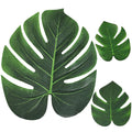 80PCS Artificial Tropical Palm Leaves Plant Imitation Leaf Fake Monstera Leaves Hawaiian Luau Jungle Safari Birthday WeddingThem