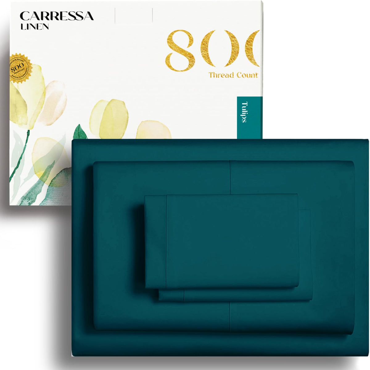Carressa Linen 800 Thread Count Extra Long Staple Soft Egyptian Cotton Sheet Set, Full Size Cotton Bed Sheets, Upto 17 In Deep P