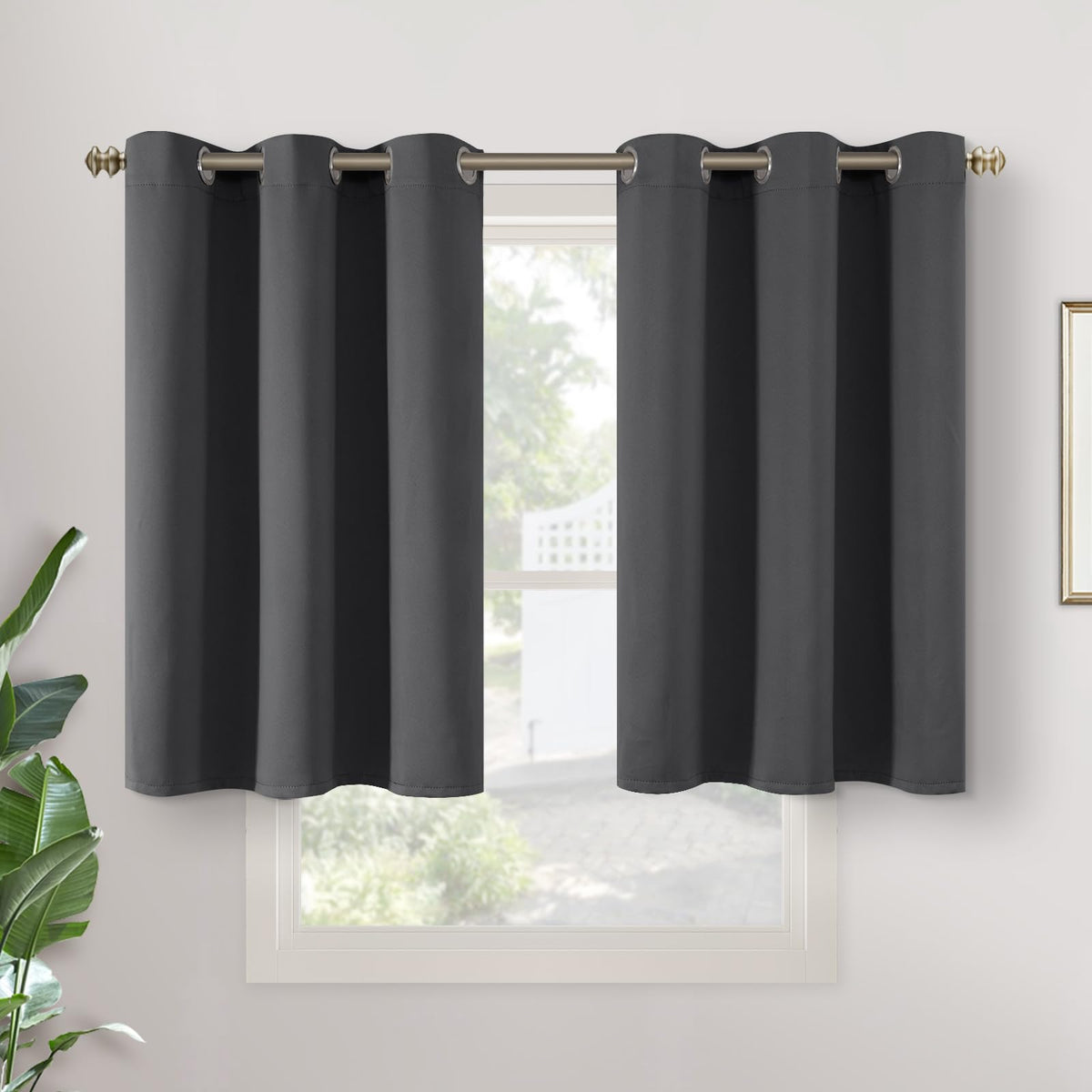 YoungsTex Short Blackout Curtains 36 Inches Length for Basement Rv Camper - Thermal Insulated with Grommet Room Darkening Window