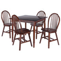 Mornay 5-Pc Dining Table with Windsor Chairs - Walnut