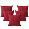 Edenwald Waterproof Terry Cotton Decorative Cushion Cover 10X10 Inch  Set Of 2, Soft Solid Square Covers For Sofa, Car, Living