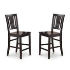East West Furniture BUCK5-BLK-W 5 Piece Kitchen Counter Set Includes a Rectangle Dining Room Table and 4 Dining Chairs, 30x48 Inch, Black