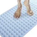 GLOWICK Silicone NonSlip Shower Mat Anti Bacterial Machine Washable PVC Bath Mat SoftPebble AntiSlip Mat with Suction Cup Gri