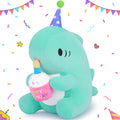 Auspicious Beginning Birthday Gift Shark Plush Stuffed Animal, 11.8' Kawaii Soft Birthday Shark Plush Toys With Holding Cute Bi