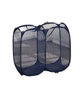 Kamuavni Double Hamper Divided Laundry Hamper Popup Laundry Hamper Two Compartment Laundry Basket Foldable Dirty Clothes Basket 