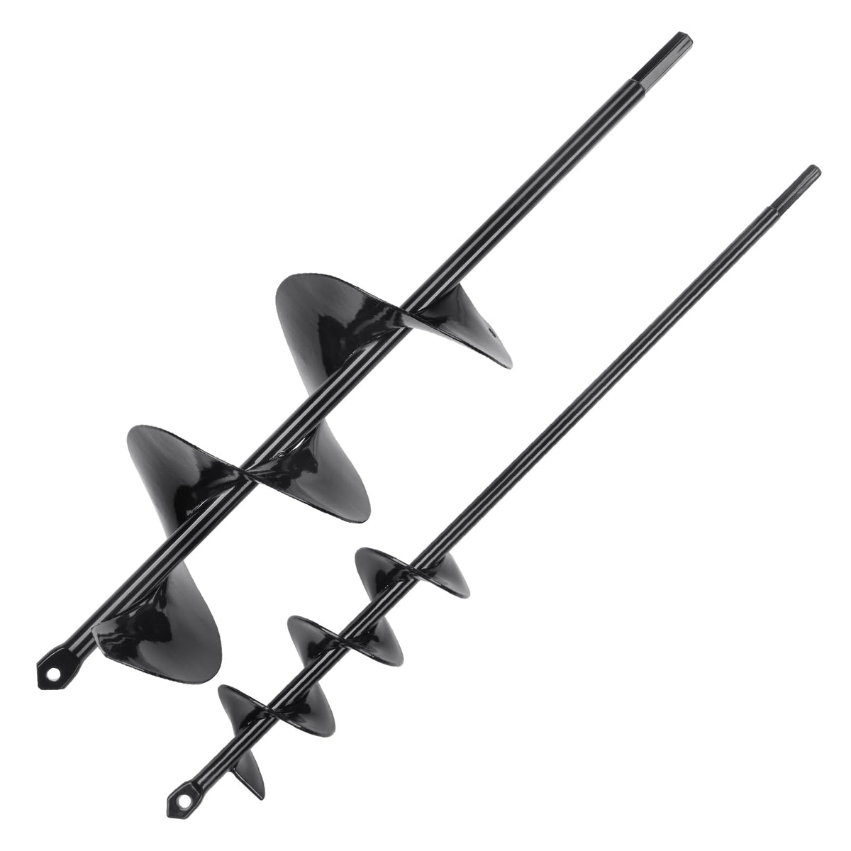 VEVOR Auger Drill Bits for Planting Set of 2, Garden Auger Drill Bit, Spiral Drill Bit for Post Hole Digger, Bulbs Planting & Ho