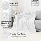 Christmas White Throw Blanket,Super Soft Cozy Blanket For Couch Sofa Bed.Plush Microfiber Blanket Lightweight,50X60 Inch