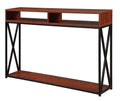 Convenience Concepts Tucson Deluxe 2 Tier Console Table, Cherry / Black